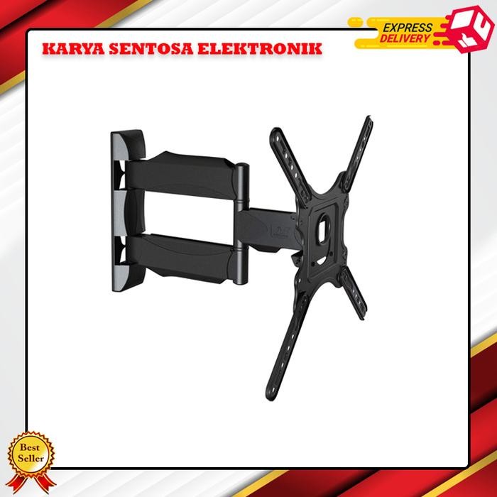 NORTH BAYOU P4 BRACKET TV LED, OLED, UHD, SMART 32 - 50 INC INCLUDED INSTALLATION Hitam