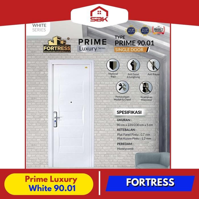 Pintu Baja Pintu Rumah 90x230 FORTRESS PRIME 90.01