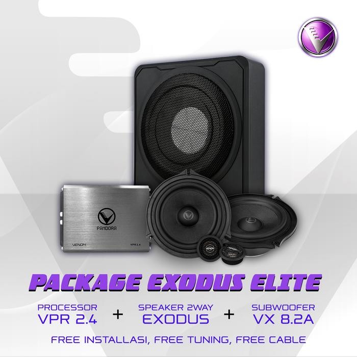 Ready Paket Audio Mobil Venom Exodus Elite DSP Venom 2.4 MK-II & Speaker Exodus Split 2 Way &