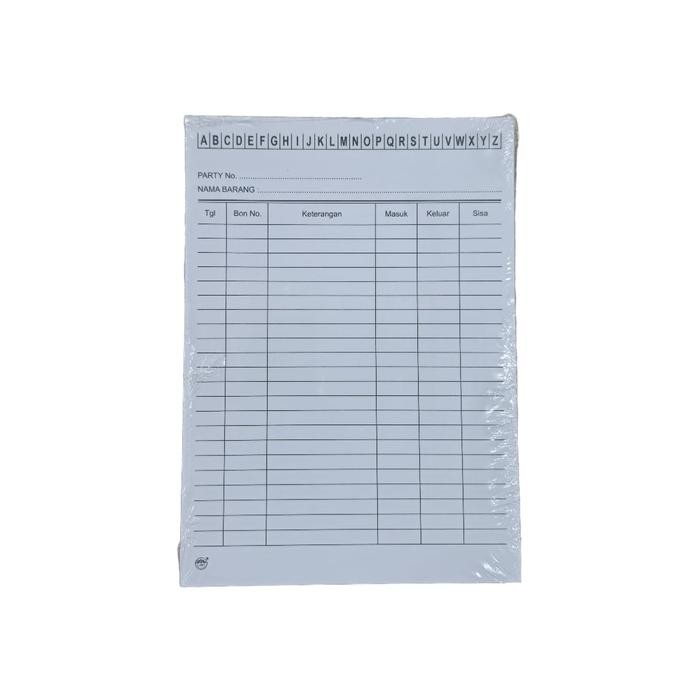 

New Kartu Stok Persediaan Putih Kecil / Stock Card Kwarto