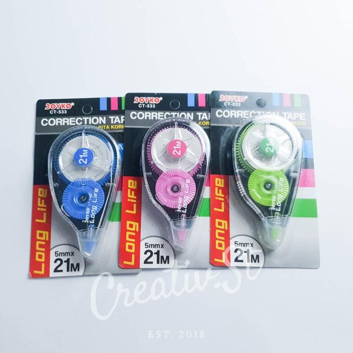 

JOYKO Tip-ex Kertas Correction Tape CT-533 Long Life 21 M