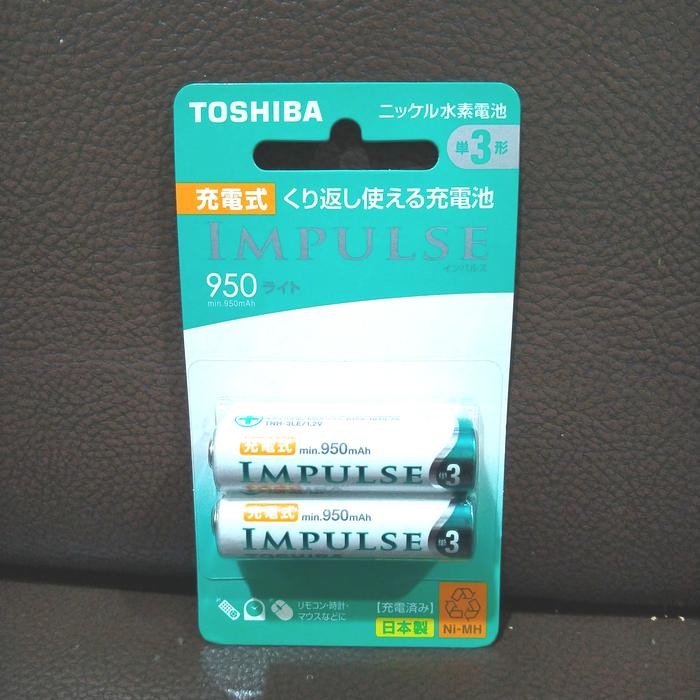 TAMIYA BATERAI BATERE TOSHIBA IMPULSE 950MAH AA RECHARGEABLE NIMH