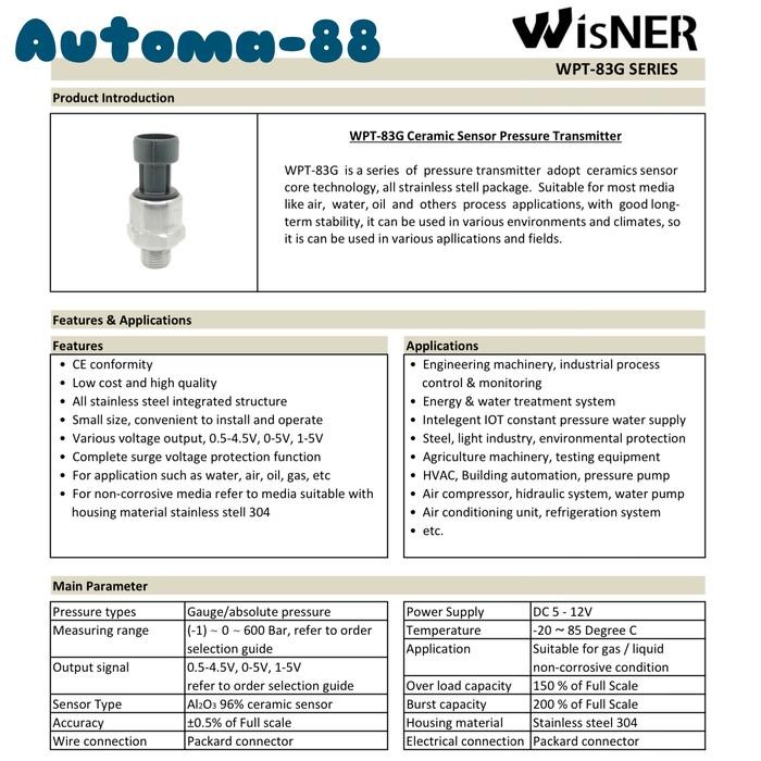 LOW PRESSURE SENSOR TRANSDUCER -10KPA - 10KPA ARDUINO 5V VACUUM VACCUM