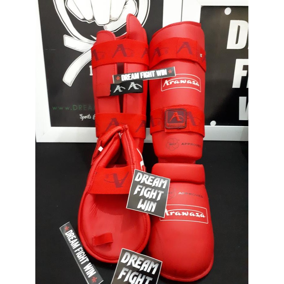 Terlaris Arawaza Footpro Merah Karate Protector Wkf Approved