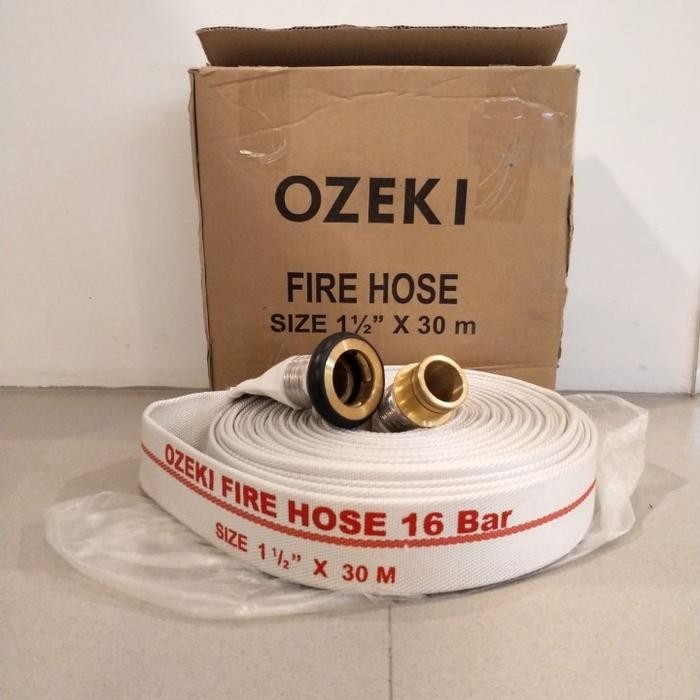 Terlaris Ozeki Fire Hose 16Bar Selang Pemadam Api Ozeki Kanvas 1.5" X 30 M Terlariss 
