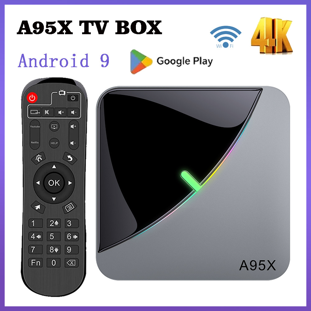A95X Smart TV BOX F3 Air 4K 2.4G/5G Dual Wifi RGB Light Amlogic S905X3 4GB 32GB 64GB Android 9.0