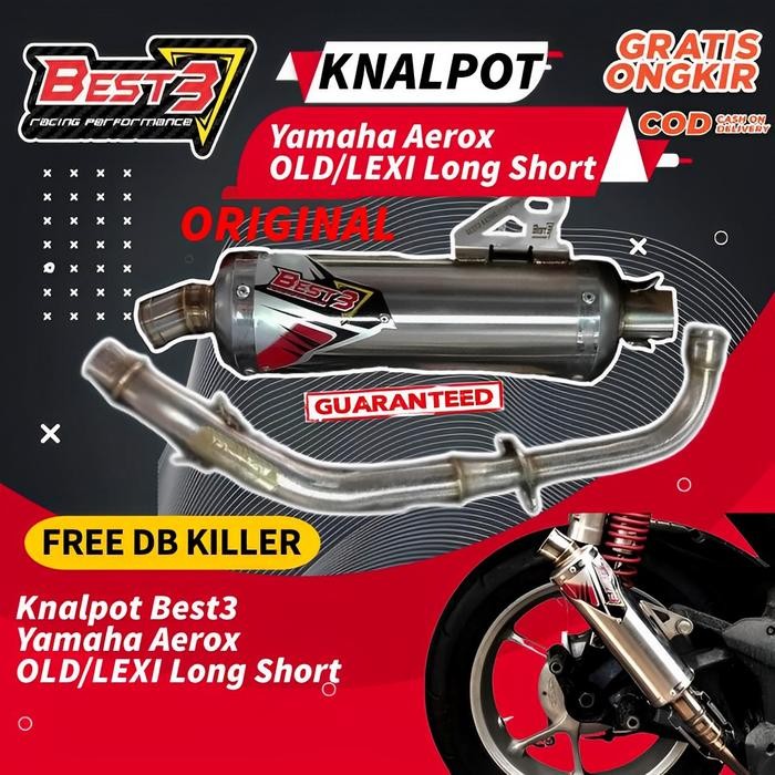 Yoshimura Otopart'S - Knalpot Racing Best3 Yamaha Aerox Old/Lexi Long Kenalpot Original