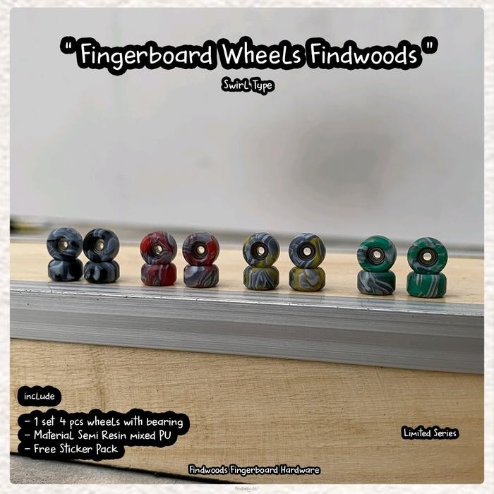 Fingerboard Wheels Pro Swirl Pu Findwoods Roda