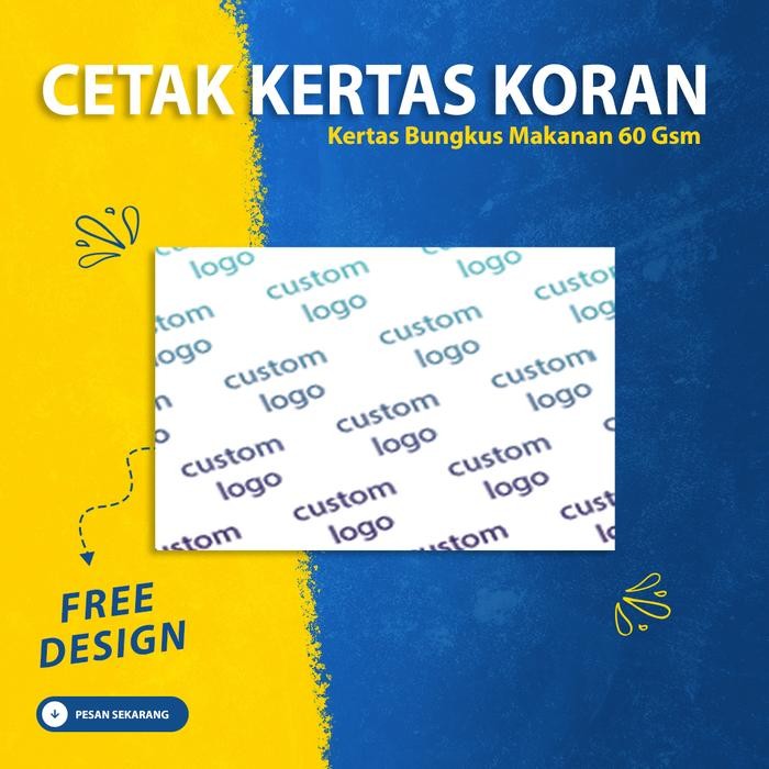 cetak kertas nasi padang custom bungkus makanan kertas koran