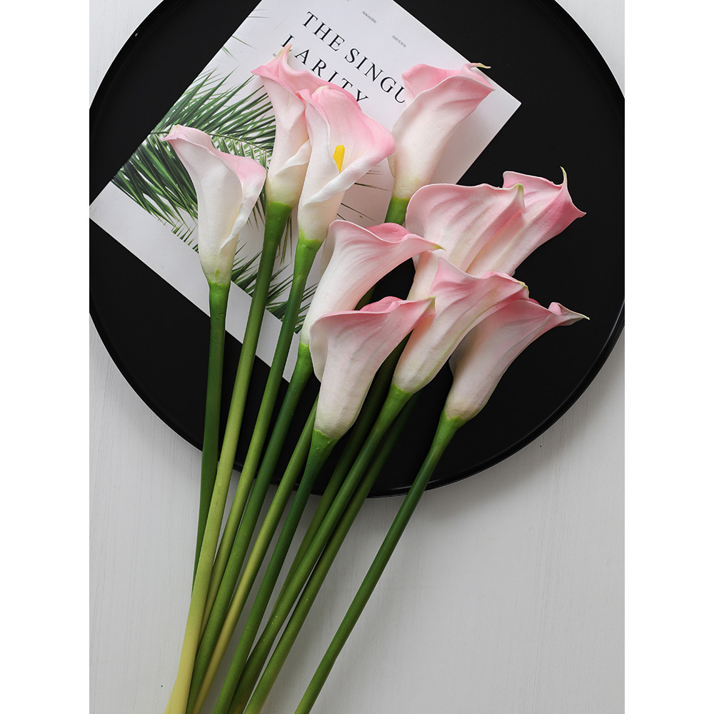 White Calla Lily Artificial Flower Fake Flower Table Set Flower Wedding Decorations Dining Table Dec