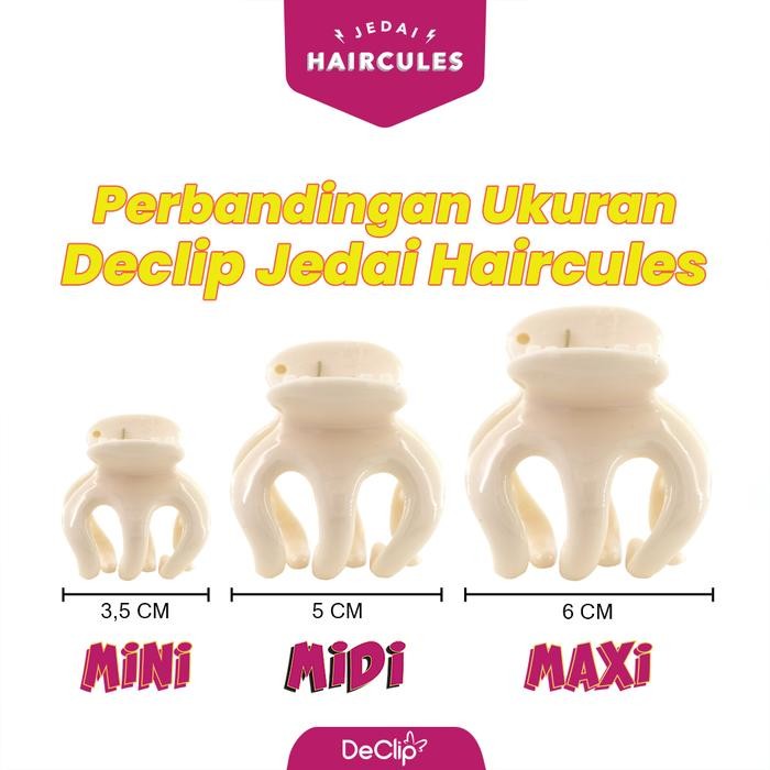 rb8j- Jedai Haircules Declip Original Gigi 3 Ukuran 5Cm Warna Vanilla White