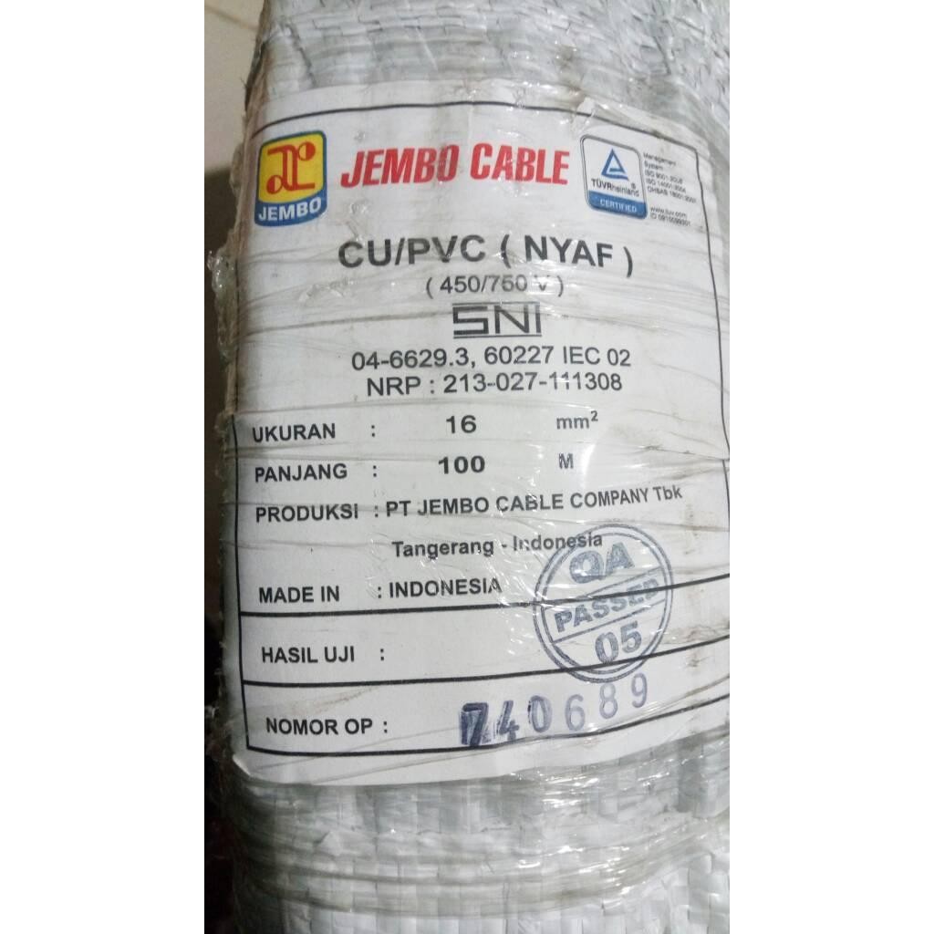 KABEL CABLE PANEL SURYA 16MM2, SERABUT