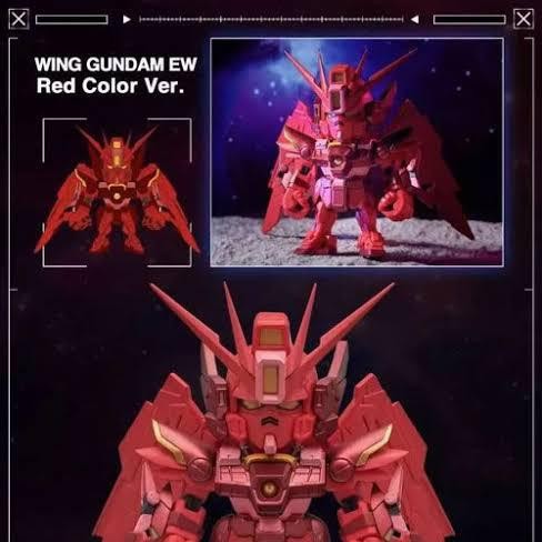 BANDAI QMSV MINI XXXG-00W0 WING GUNDAM ZERO EW - RED COLOR
