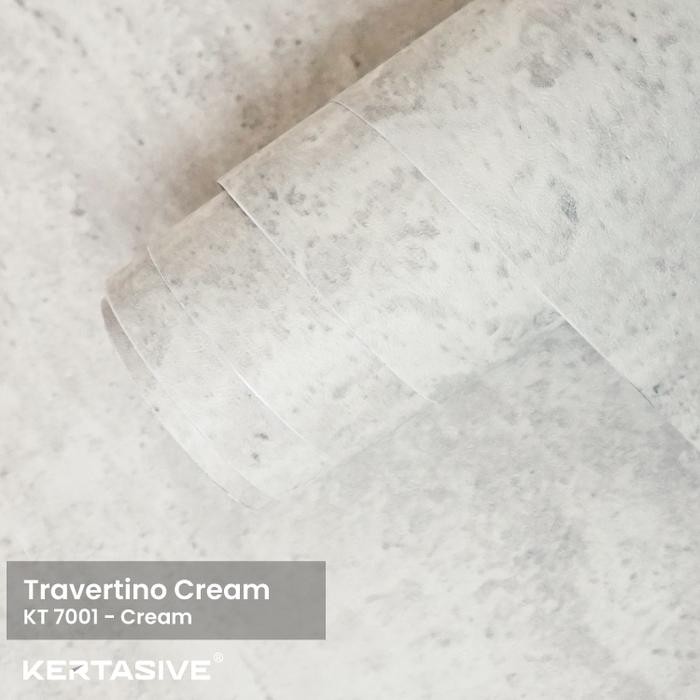60qm- Travertino Cream - Pvc Interior Film Kertasive ( 122 Cm )