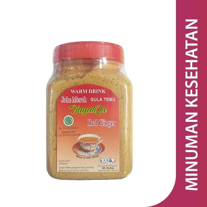 KIRIMhAriYgSama- Hayatiqu Jahe Gula Merah Tebu 200 Gr / Minuman Jahe / Jahe Bubuk