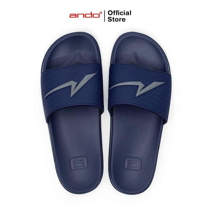 Super Sandal Selop Joss Pria Dewasa - Navy/Abu Abu