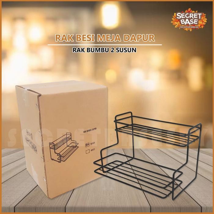 HariPromo- Rak Besi Meja - Kitchen Set / Rak Bumbu Susun / Rak Besi Serbaguna