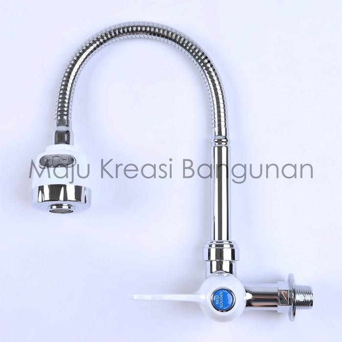 Kran Angsa Fleksibel New Soligen Pvc Keran Cuci Piring Tembok Sink Pasti Ori