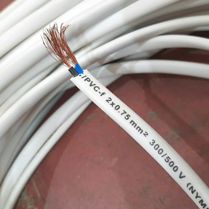 Kabel Listrik Serabut 2x0, 75 SNI LOTUS nymhy / Kabel Pipih Gepeng