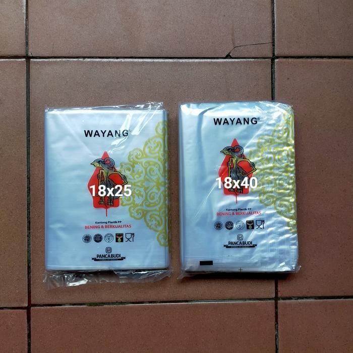 PLASTIK PP BENING WAYANG UK 18X25-18X40 KANTONG PLASTIK