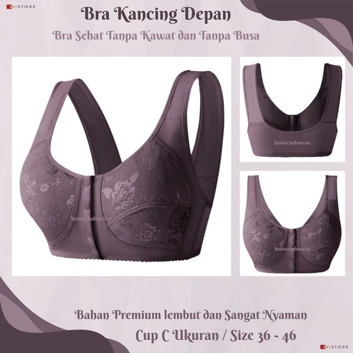 Bra BH Wanita Push Up Kancing Buka Depan Tanpa Busa & Tanpa Kawat Lembut & Nyaman 3003