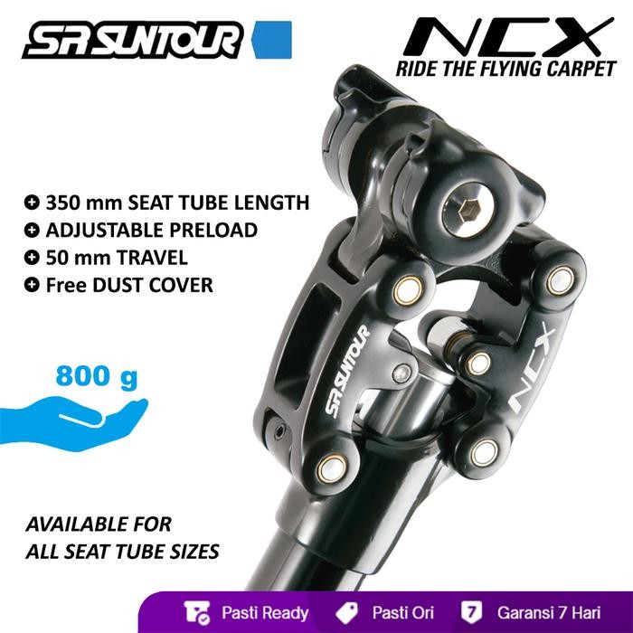 SR SUNTOUR NCX SUSPENSION SEATPOST TIANG SUSPENSI 27,2 28,6 30,9 31,6 SEATPOST EMPUK SEATPOST GENJOT