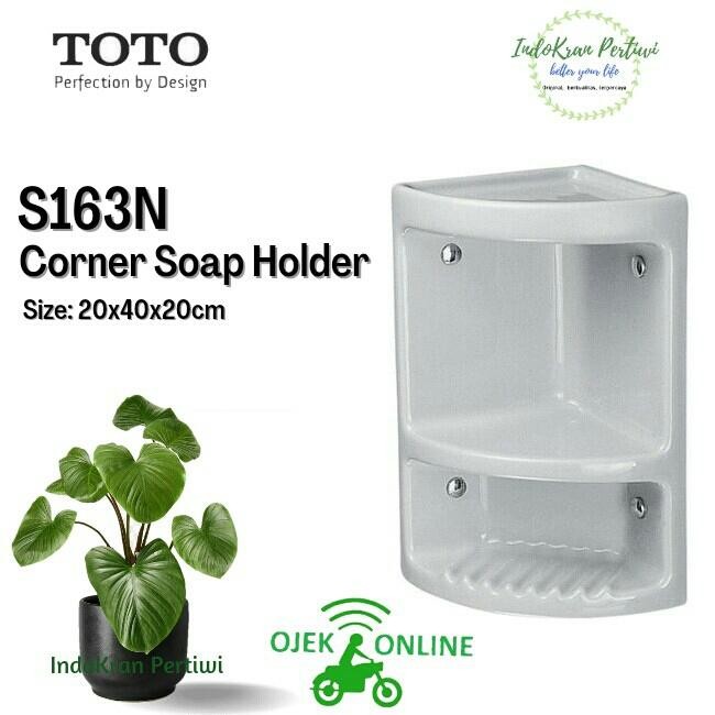 Tempat Sabun Sudut TOTO S163N Putih/Rak Tempat Sabun Kamar Mandi TOTO s163n putih (Ojek )