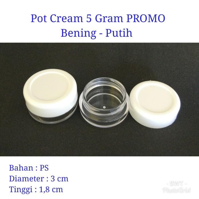 40qv- Pot Cream 5 Gram Putih Natural Promo / Pot Jar 5 Gram Putih Natural 1000 Pcs