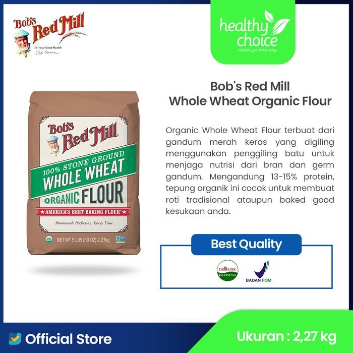 Bob's Red Mill Organic Whole Wheat Flour 2,27 kg