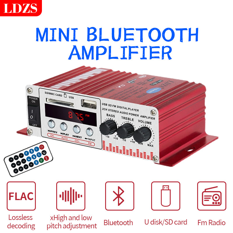 Bt88Y 60W 12V Hifi Power Amplifier Stereo Home Car Bass Audio Amp Car Speaker Class D Car Home Sound