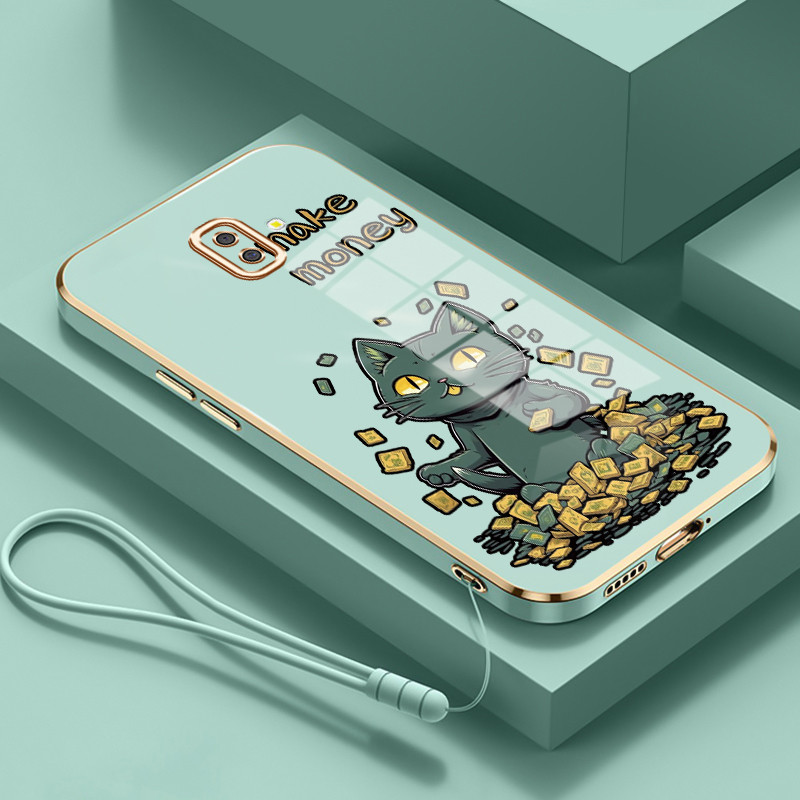 Casing Untuk Samsung Galaxy J6 Plus 2018 J6 Prime 2018 J4 4G J2 4G Case Casing HP Softcase Tali gant