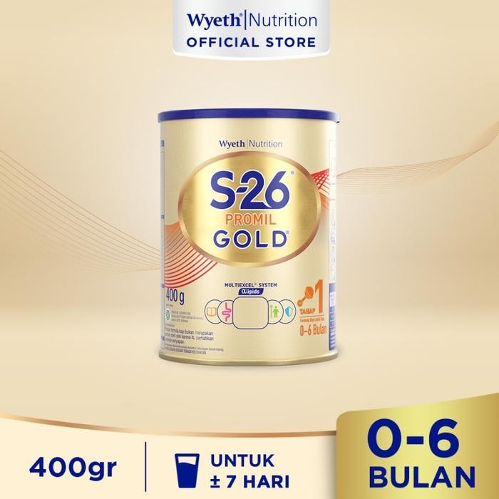 hbez- Susu S26 Promil Gold 400Gr Tahap 1 400 Gram Kaleng S-26