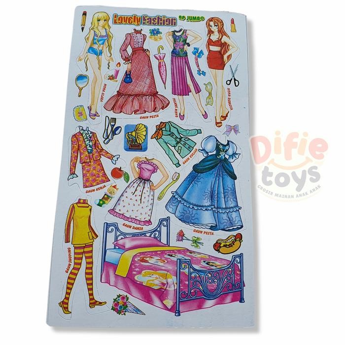 gg6c- 100 Lembar Bongkar Pasang Jumbo Bp Baju Bajuan Jumbo Kertas