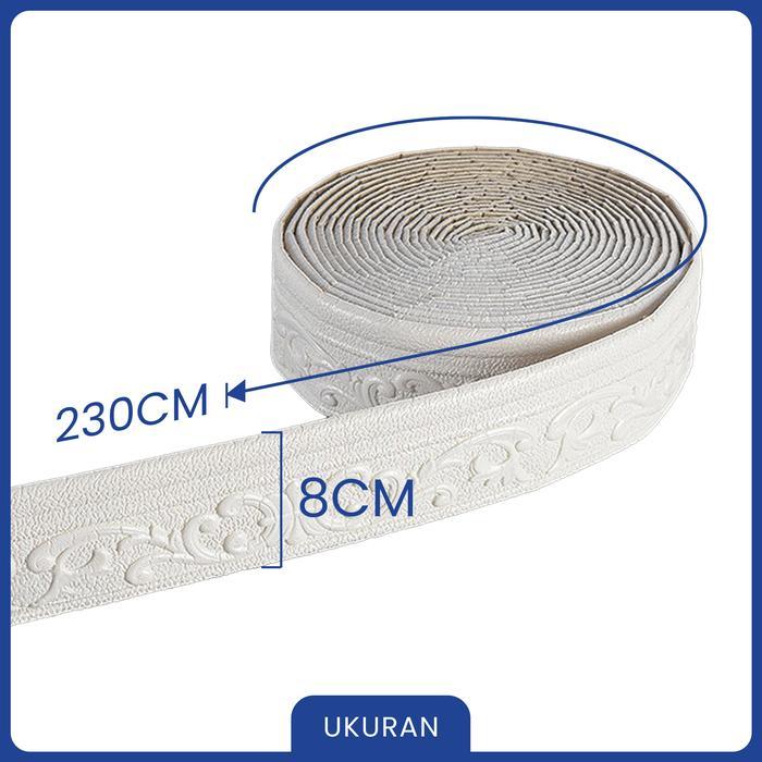 LIST 8CM 8CM X 230CM @5MM DILENGKAPI PEREKAT UNTUK DINDING WALLPAPER 3D TEXTURE XPE FOAM WALLFOAM