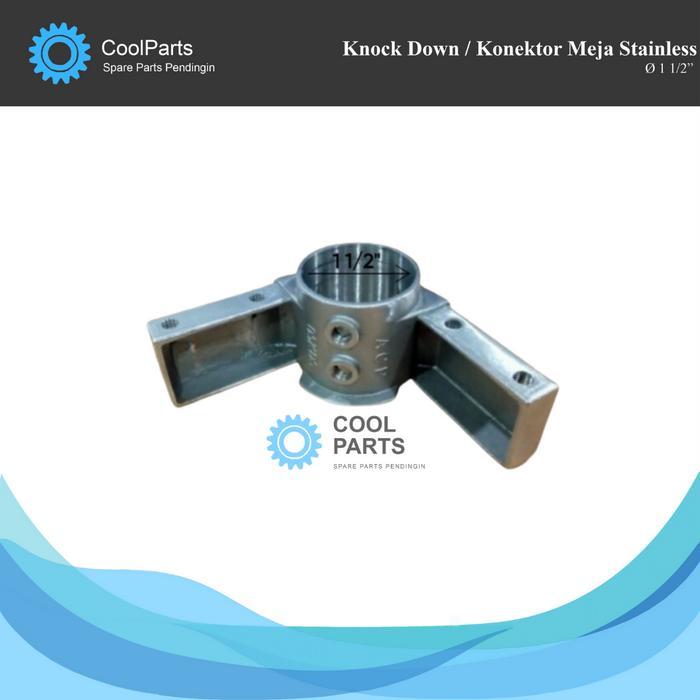 Knock down / konektor meja stainless