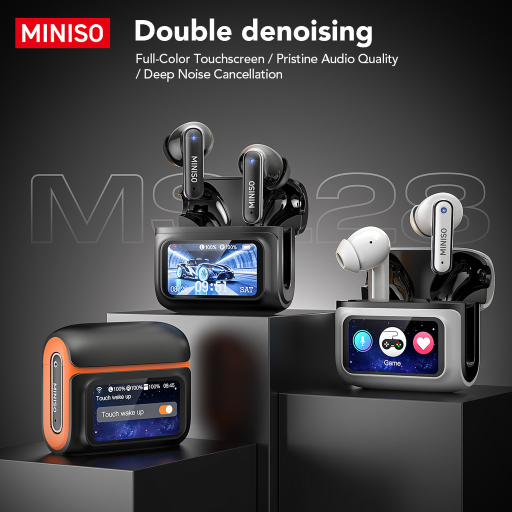 MINISO MS128 TWS Wireless Bluetooth Earbuds HiFi Stereo ENC Noise Cancelling Earphones Touch Control