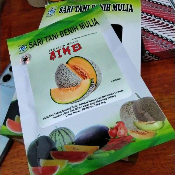 BENIH MELON SUPER JUMBO AIKO F1 TIPE DAGING ORANGE ( SAMA DENGAN DELON 65 ) TIPE ROCK PREMIUM /