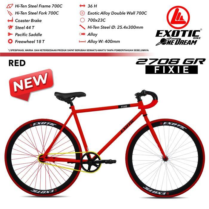 sepeda fixie exotic 2708 GR sepeda fixie terbaru