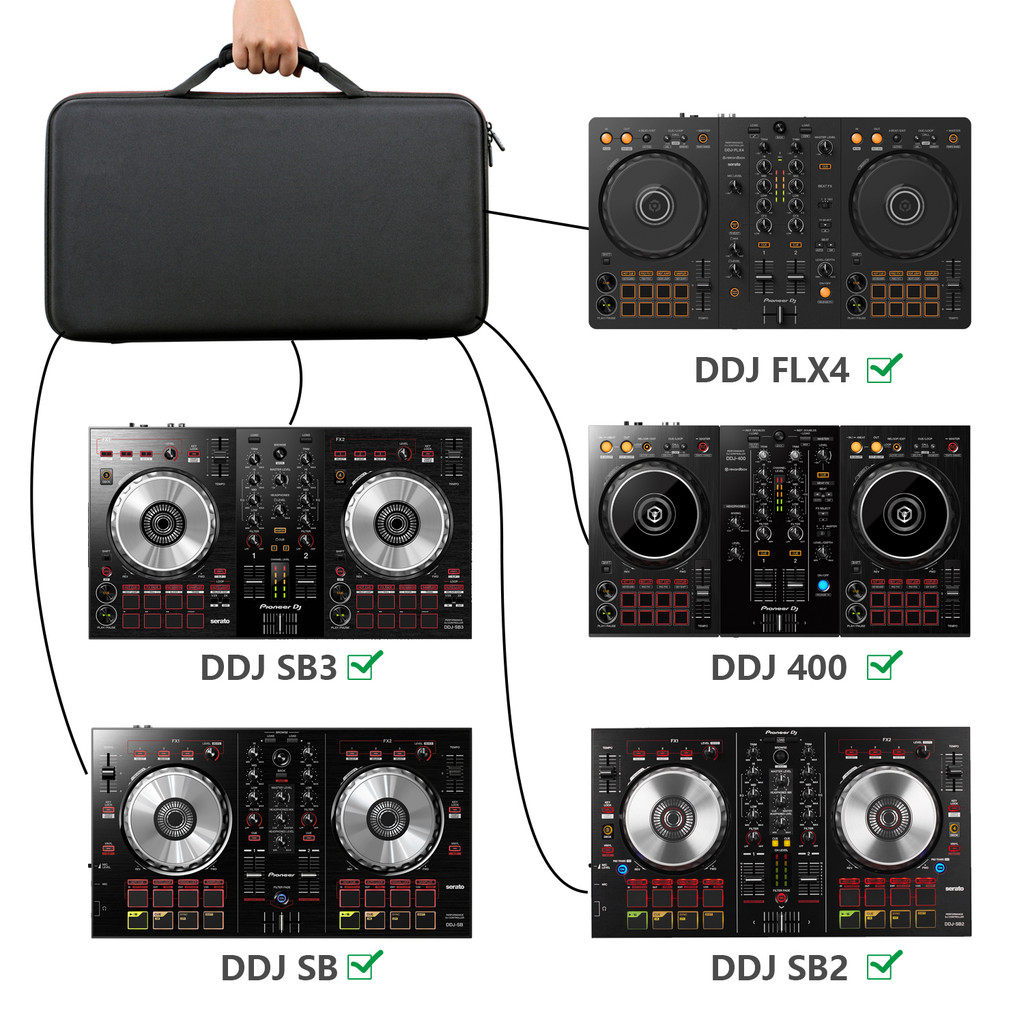 LTGEM Case for Pioneer DJ DDJ FLX4/DDJ 400/DDJ SB3/DDJ SB2 DJ Controller DDJ-RB Performance DJ