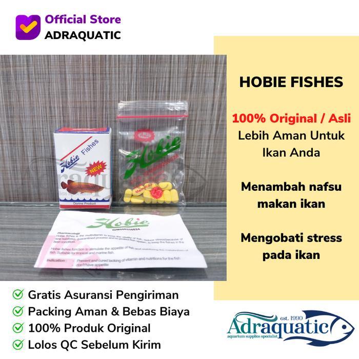 HOBIE FISHES ASLI ORIGINAL - MULTIVITAMIN PENAMBAH NAFSU MAKAN IKAN OBAT VITAMIN ARWANA PIL HOBIES
