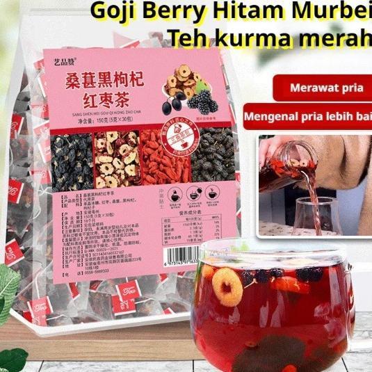 Teh Stamina Pria Merawat Pria Teh Bunga Kering Kurma Merah Murbei Hitam Wolfberry Merah Wolfberry