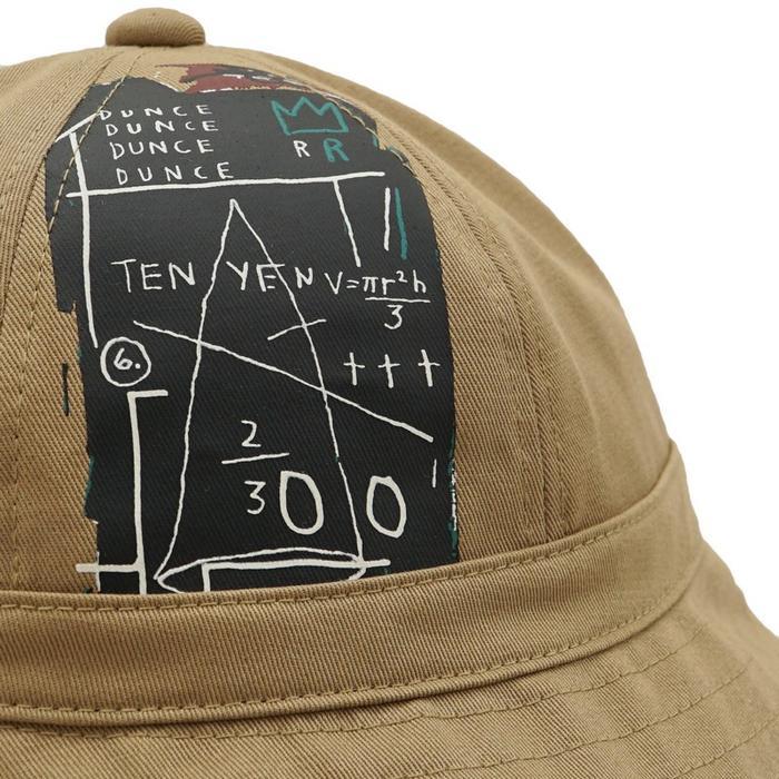 Three2Nd X Basquiat Topi Kanvas Bucket Hat Equals Pi Cream 030823 Terlaris