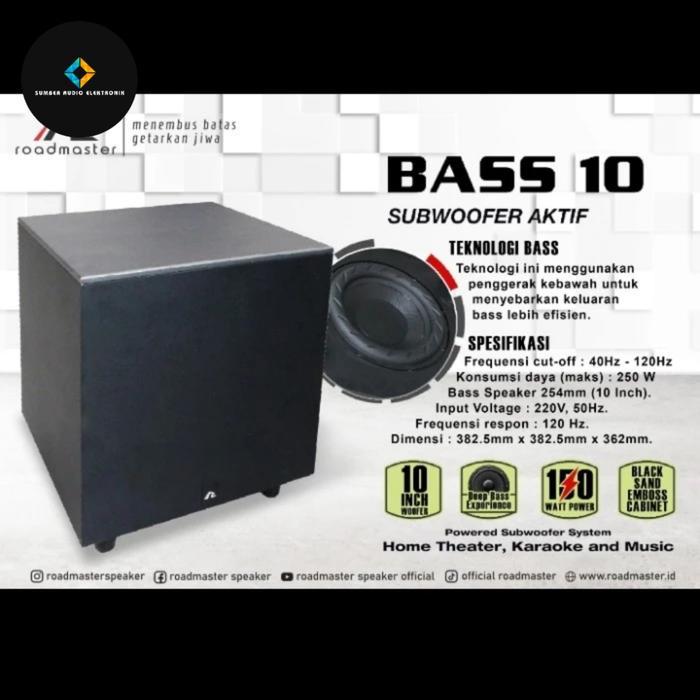 Speaker Subwoofer Aktif Roadmaster Bass10 Original