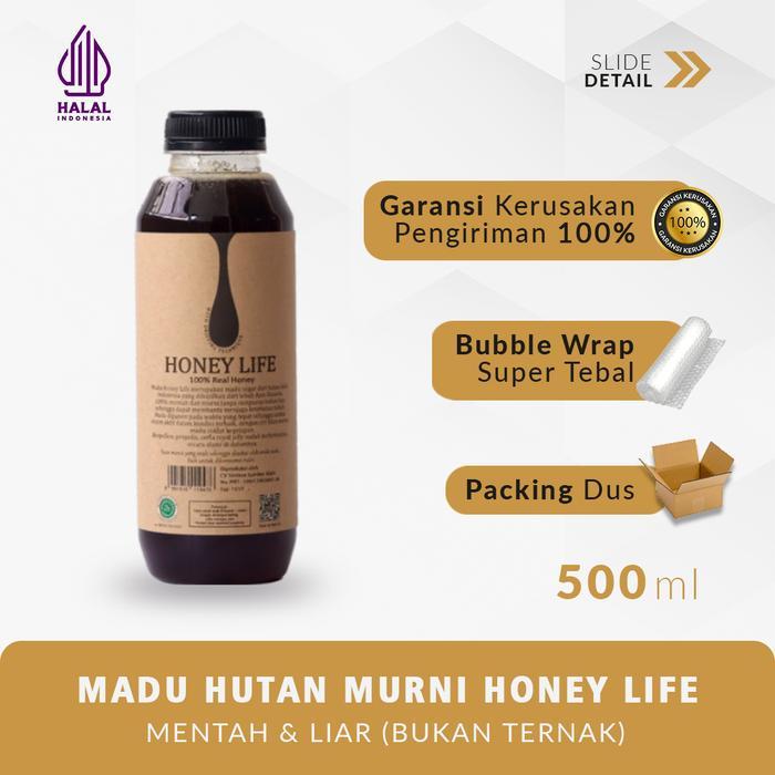 Honey Life MADU ASLI HUTAN 500ML Suku Baduy Murni Mentah & Liar Bukan Ternak Manis Herbal Kurma