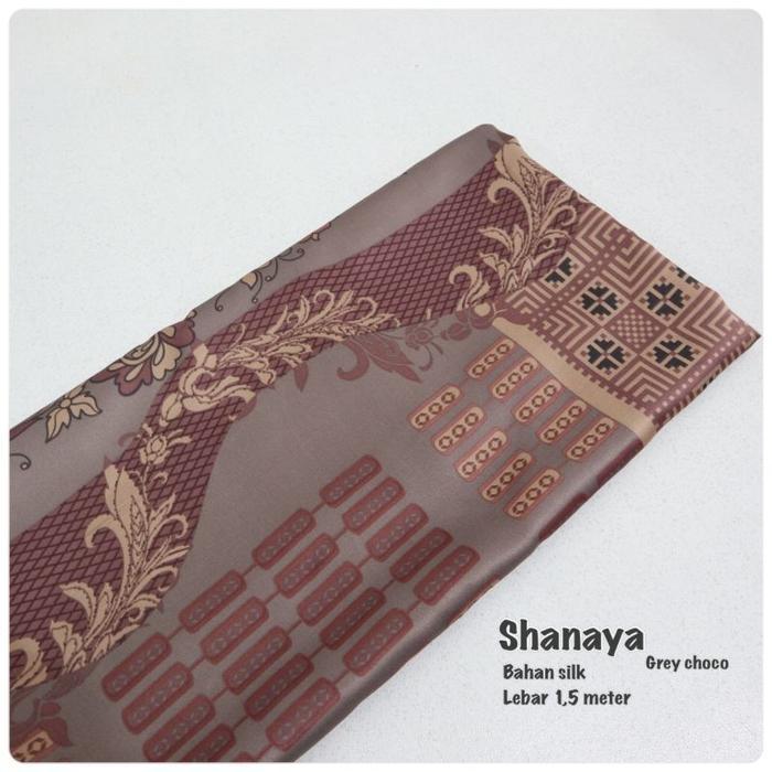 BERGARANSI bahan silk kain meteran textile meteran kain pasangan kain seragam motif shanaya