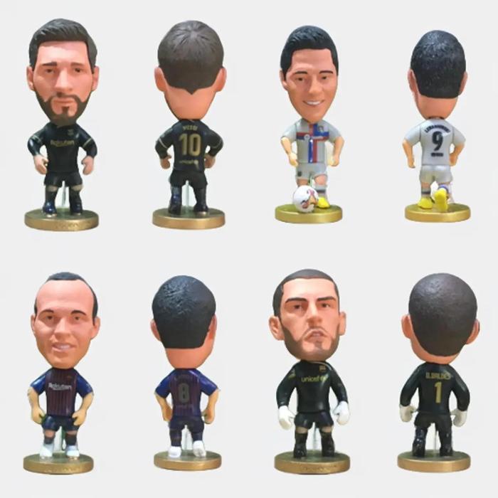 Fure miniatur pemain la soccerwe kodoto messi Lendowski Puyol srez valdes