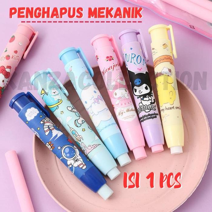 NEW!! Penghapus Mekanik Lucu / Hapusan Pensil Mekanik / Penghapus Refill