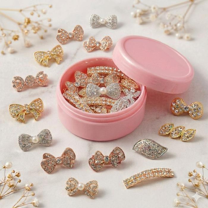 20 pcs BROS DAGU DENGAN BOX MIX Motif 1,5 cm Peniti Hijab Jilbab Bross Jilbab Bros Kecil Peniti Pin