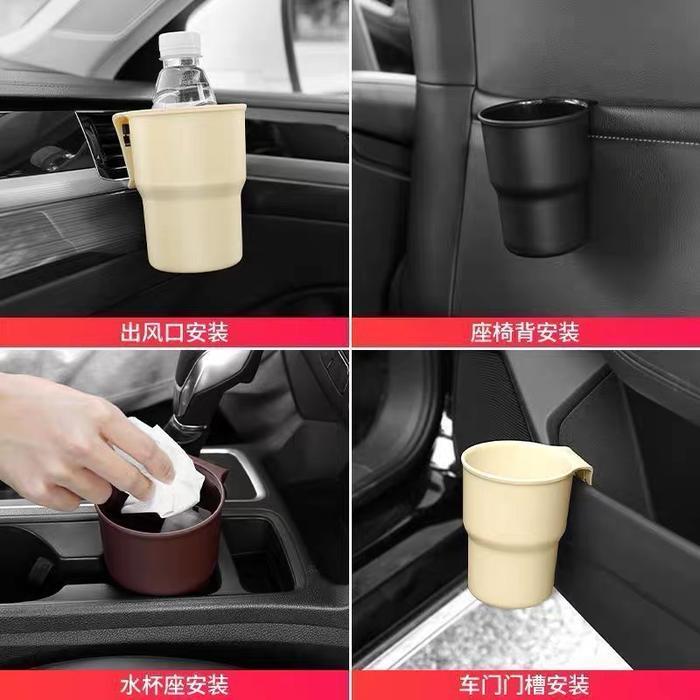 Tempat Sampah 2in1 Asbak Mobil MOTOR Tempel Gantung Dudukan Bentuk Tempat Gelas Botol Minuman