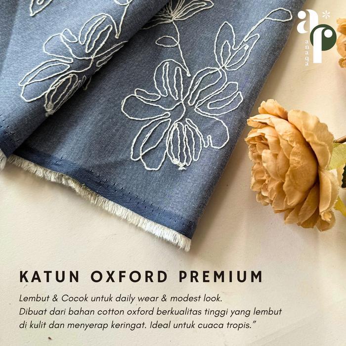 meter Kain Katun Oxford Premium Floral Motif // Cotton Oxford Motif (Bahan Dress, Gamis, Kemeja)